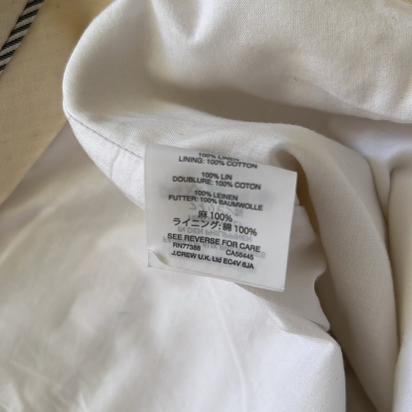 J.crew white linen wide leg cropped trousers. - Picture 7 of 7